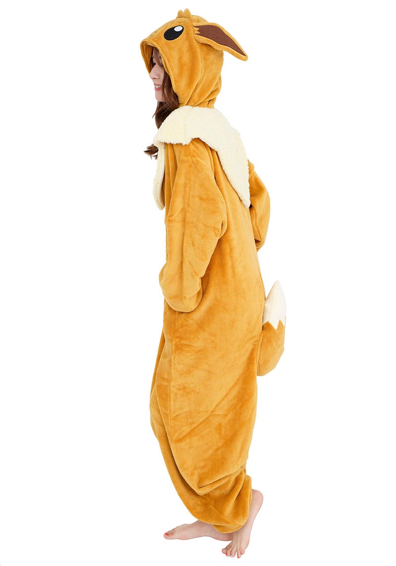 SAZAC Pokemon Eevee Kigurumi Onesie - Adult Halloween, Cosplay, Loungewear - Ultra Soft & Cozy - Unisex - Image 3